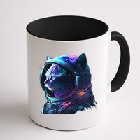 Cat Astronaut In Space Suit And Helmet In The Cosmos Funny Mug