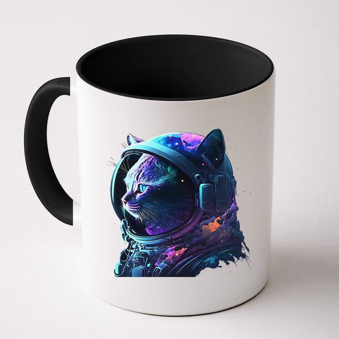 Cat Astronaut In Space Suit And Helmet In The Cosmos Funny Mug