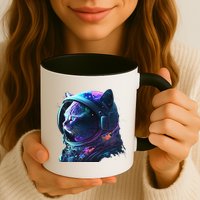 Cat Astronaut In Space Suit And Helmet In The Cosmos Funny Mug