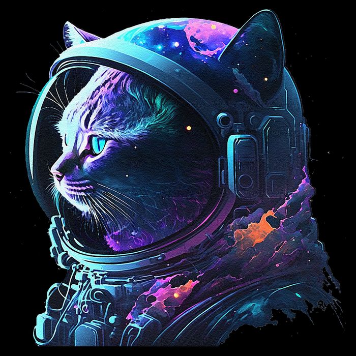 Cat Astronaut In Space Suit And Helmet In The Cosmos Funny 16 in Basic Backpack