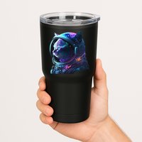 Cat Astronaut In Space Suit And Helmet In The Cosmos Funny Tumbler