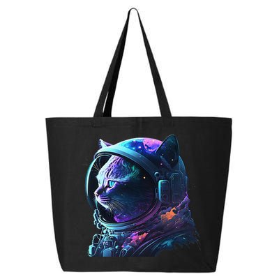 Cat Astronaut In Space Suit And Helmet In The Cosmos Funny 25L Jumbo Tote