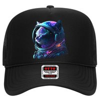 Cat Astronaut In Space Suit And Helmet In The Cosmos Funny Hat
