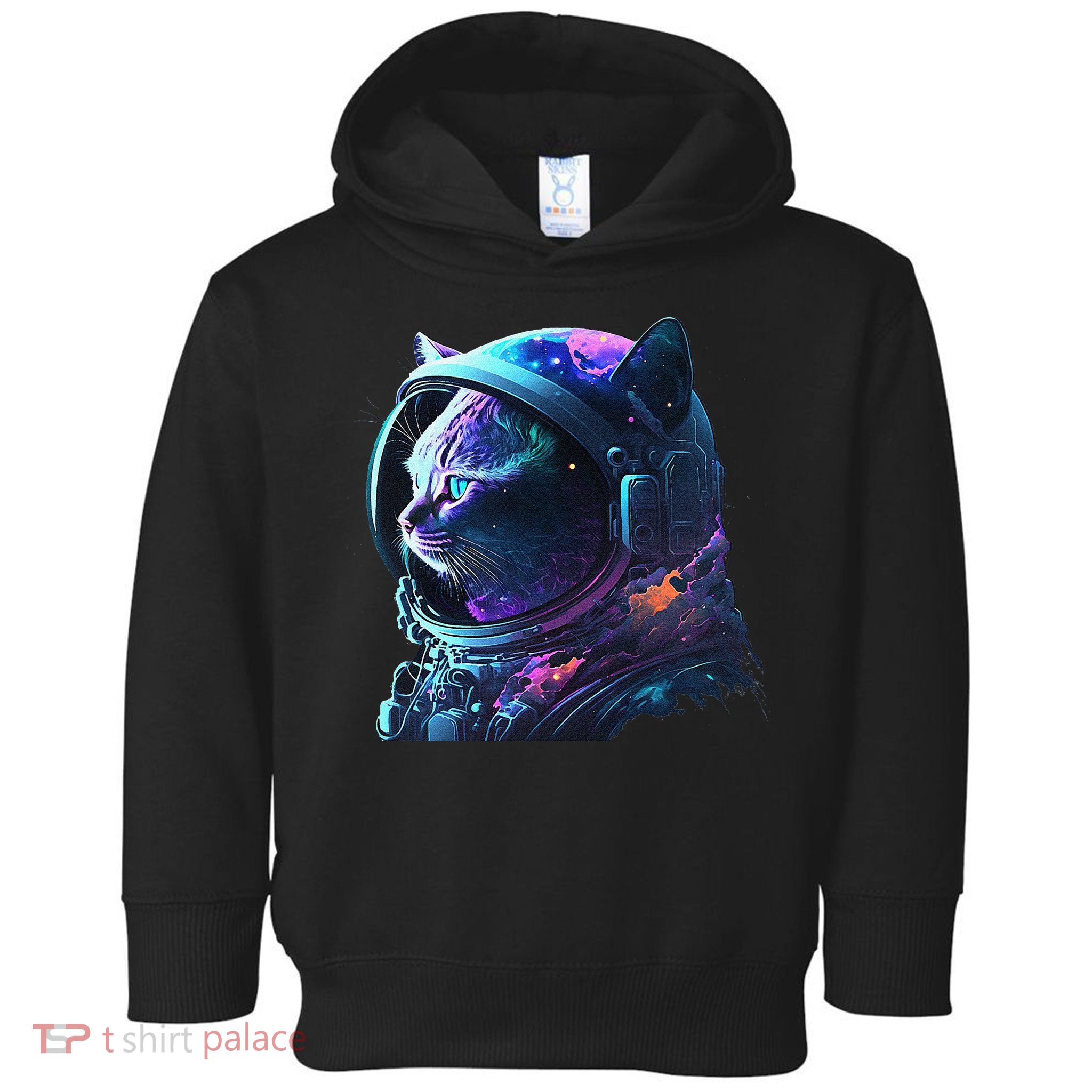 Cat Astronaut In Space Suit And Helmet In The Cosmos Funny Toddler Hoodie