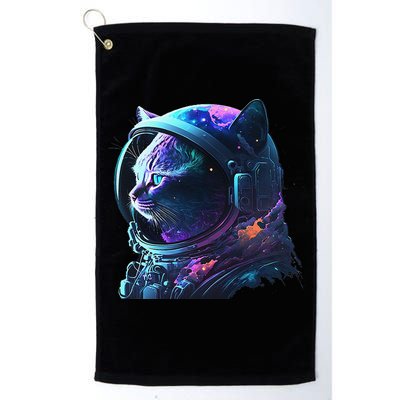 Cat Astronaut In Space Suit And Helmet In The Cosmos Funny Golf Towel