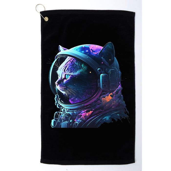 Cat Astronaut In Space Suit And Helmet In The Cosmos Funny Golf Towel
