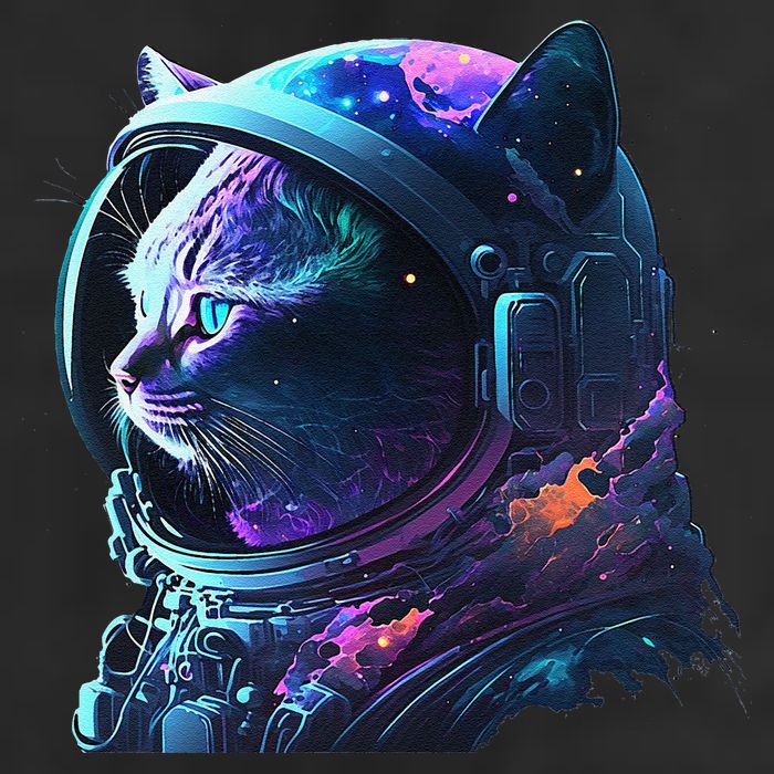 Cat Astronaut In Space Suit And Helmet In The Cosmos Funny Microfiber Hand Towel