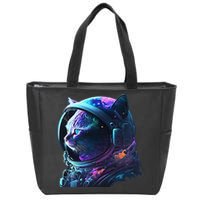 Cat Astronaut In Space Suit And Helmet In The Cosmos Funny Zip Tote Bag