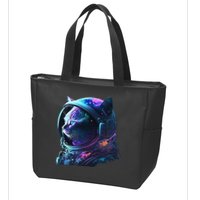 Cat Astronaut In Space Suit And Helmet In The Cosmos Funny Zip Tote Bag