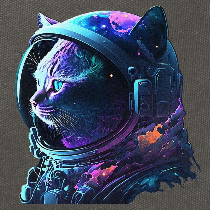 Cat Astronaut In Space Suit And Helmet In The Cosmos Funny Cotton Canvas Backpack