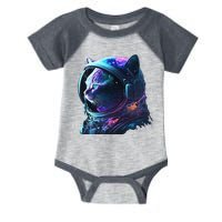 Cat Astronaut In Space Suit And Helmet In The Cosmos Funny Infant Baby Jersey Bodysuit