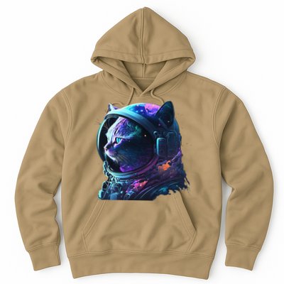 Cat Astronaut In Space Suit And Helmet In The Cosmos Funny Hoodie