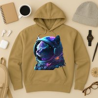 Cat Astronaut In Space Suit And Helmet In The Cosmos Funny Hoodie