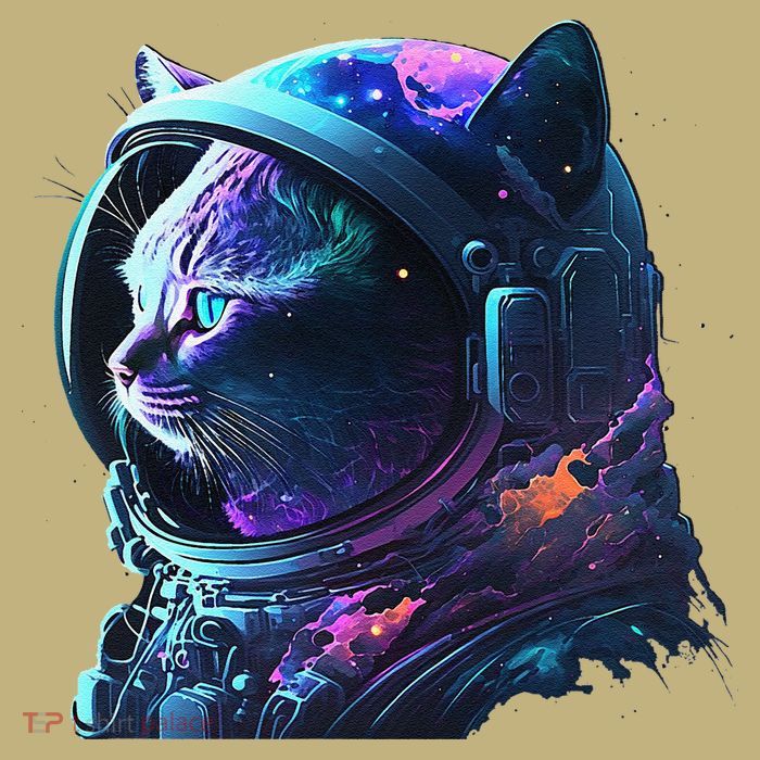 Cat Astronaut In Space Suit And Helmet In The Cosmos Funny Sustainable Beanie