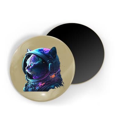 Cat Astronaut In Space Suit And Helmet In The Cosmos Funny Magnet