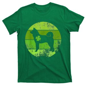 Circular Akita Irish Shamrock Dog St Patrick's Day T-Shirt