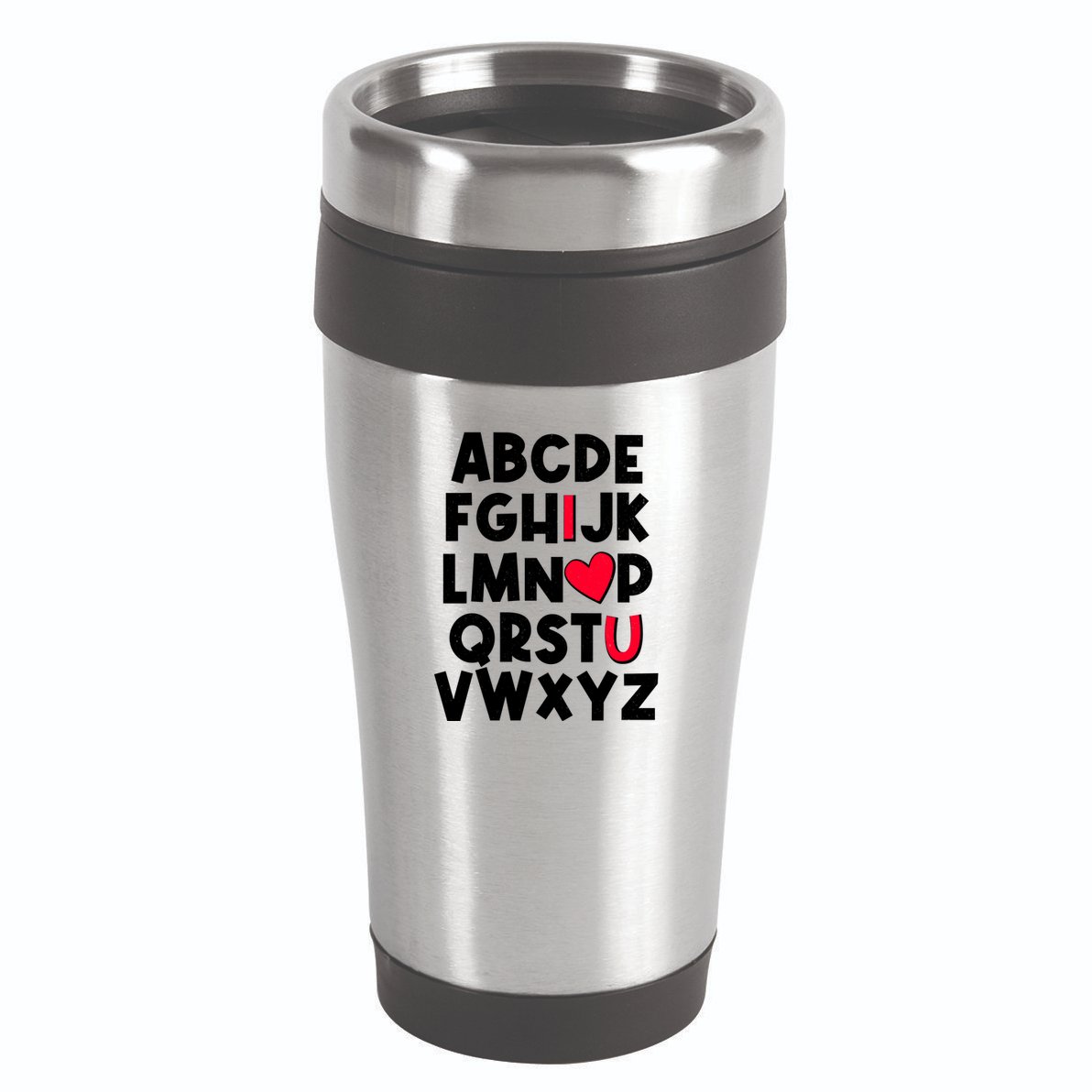 Cute Abcs I Love You Valentine School Teacher Student Life 16oz Travel Tumbler