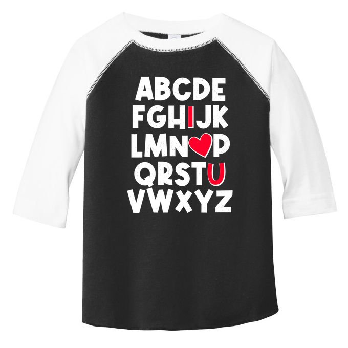 Cute Abcs I Love You Valentine School Teacher Student Life Toddler Fine Jersey T-Shirt