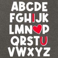 Cute Abcs I Love You Valentine School Teacher Student Life Cotton Canvas Backpack