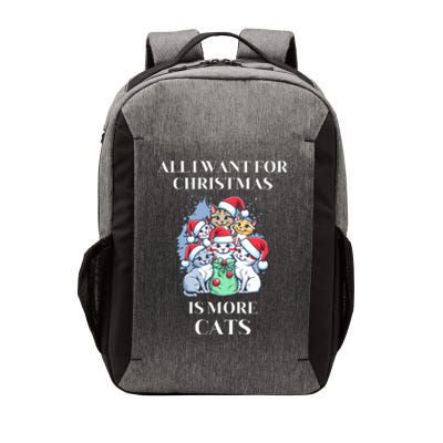 Christmas All I Want For Christmas Is More Cats Cool Gift Vector Backpack