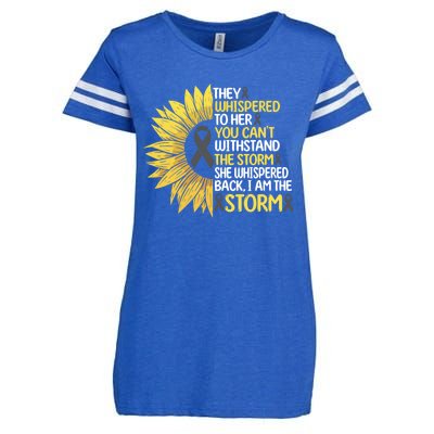 Cancer Awareness I Am The Storm Brain Tumor Warrior Gift Enza Ladies Jersey Football T-Shirt