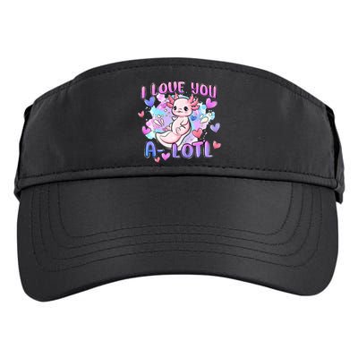 Cute Axolotl I Love You A-Lotl Valentines Day   Adult Drive Performance Visor