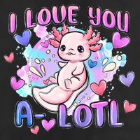 Cute Axolotl I Love You A-Lotl Valentines Day   Adult Drive Performance Visor