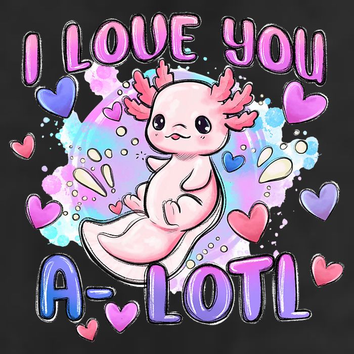 Cute Axolotl I Love You A-Lotl Valentines Day   Adult Drive Performance Visor