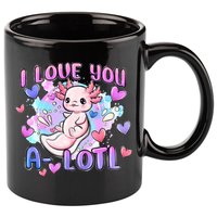 Cute Axolotl I Love You A-Lotl Valentines Day   11oz C Handle Ceramic Mug