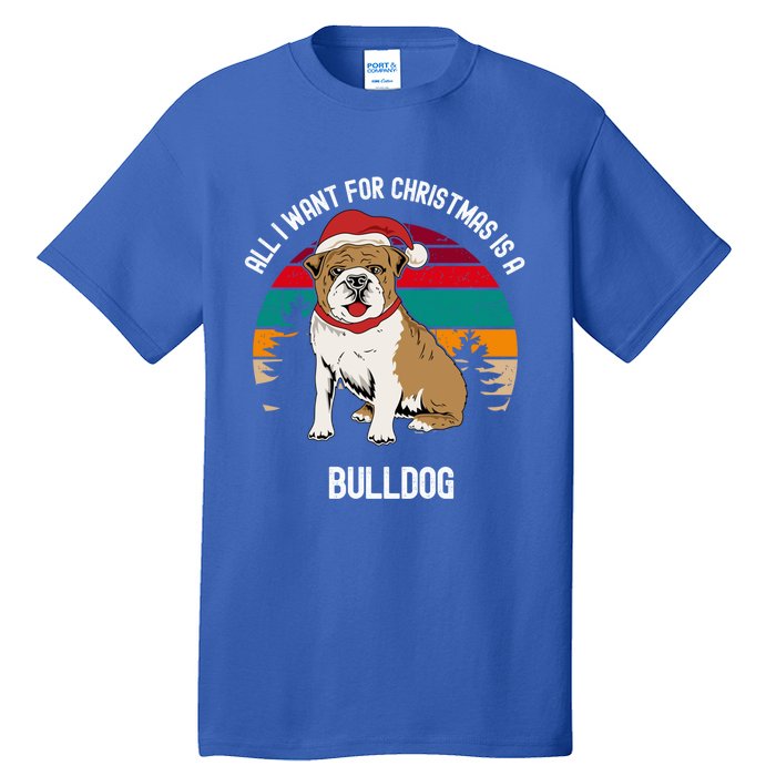 Cute All I Want For Christmas Is A Bulldog Gift Tall T-Shirt