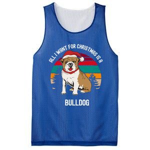 Cute All I Want For Christmas Is A Bulldog Gift Mesh Reversible Basketball Jersey Tank