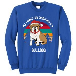 Cute All I Want For Christmas Is A Bulldog Gift Tall Sweatshirt