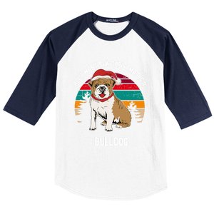 Cute All I Want For Christmas Is A Bulldog Gift Baseball Sleeve Shirt