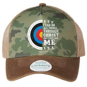 Christian Archery I Can Do All Things Religious Faith Legacy Tie Dye Trucker Hat