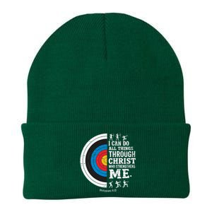 Christian Archery I Can Do All Things Religious Faith Knit Cap Winter Beanie