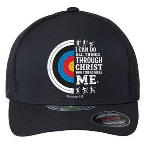 Christian Archery I Can Do All Things Religious Faith Flexfit Unipanel Trucker Cap