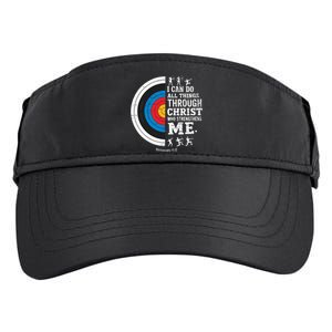 Christian Archery I Can Do All Things Religious Faith Adult Drive Performance Visor