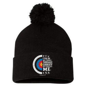 Christian Archery I Can Do All Things Religious Faith Pom Pom 12in Knit Beanie