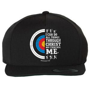 Christian Archery I Can Do All Things Religious Faith Wool Snapback Cap