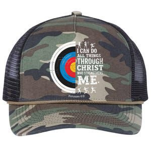 Christian Archery I Can Do All Things Religious Faith Retro Rope Trucker Hat Cap