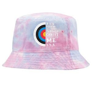 Christian Archery I Can Do All Things Religious Faith Tie-Dyed Bucket Hat