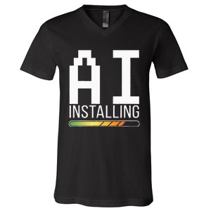 Cognitive AI Installing V-Neck T-Shirt