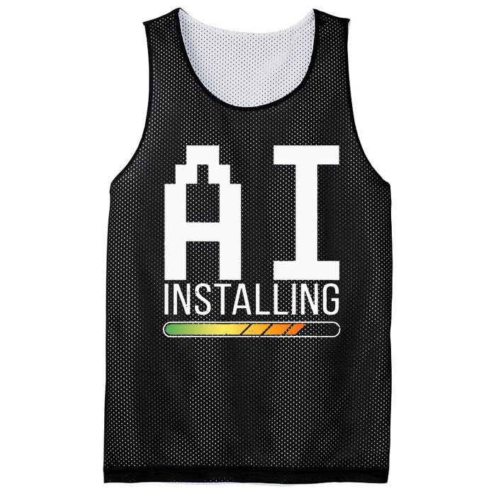 Cognitive AI Installing Mesh Reversible Basketball Jersey Tank