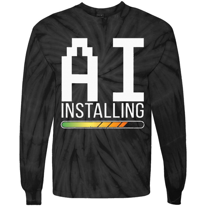 Cognitive AI Installing Tie-Dye Long Sleeve Shirt