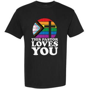 Christian Ally Inclusive Pride Clergy This Pastor Loves You Garment-Dyed Heavyweight T-Shirt