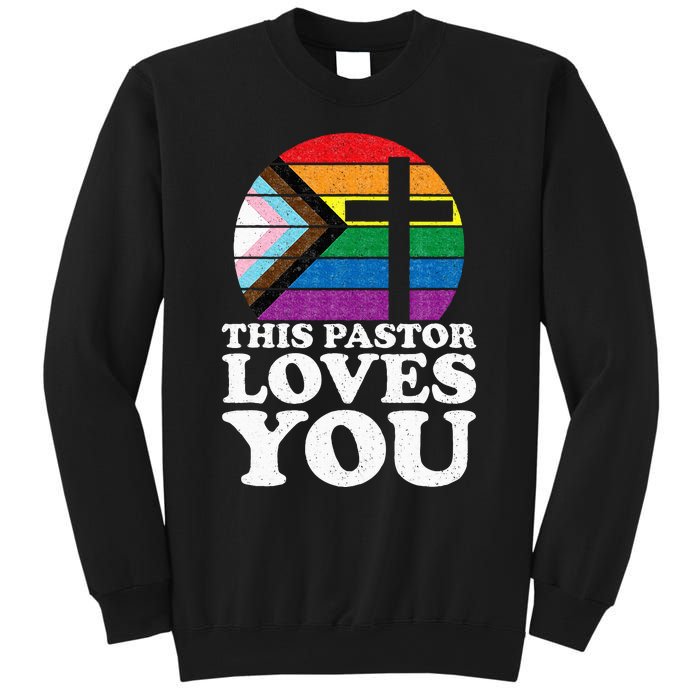 Christian Ally Inclusive Pride Clergy This Pastor Loves You Sweatshirt