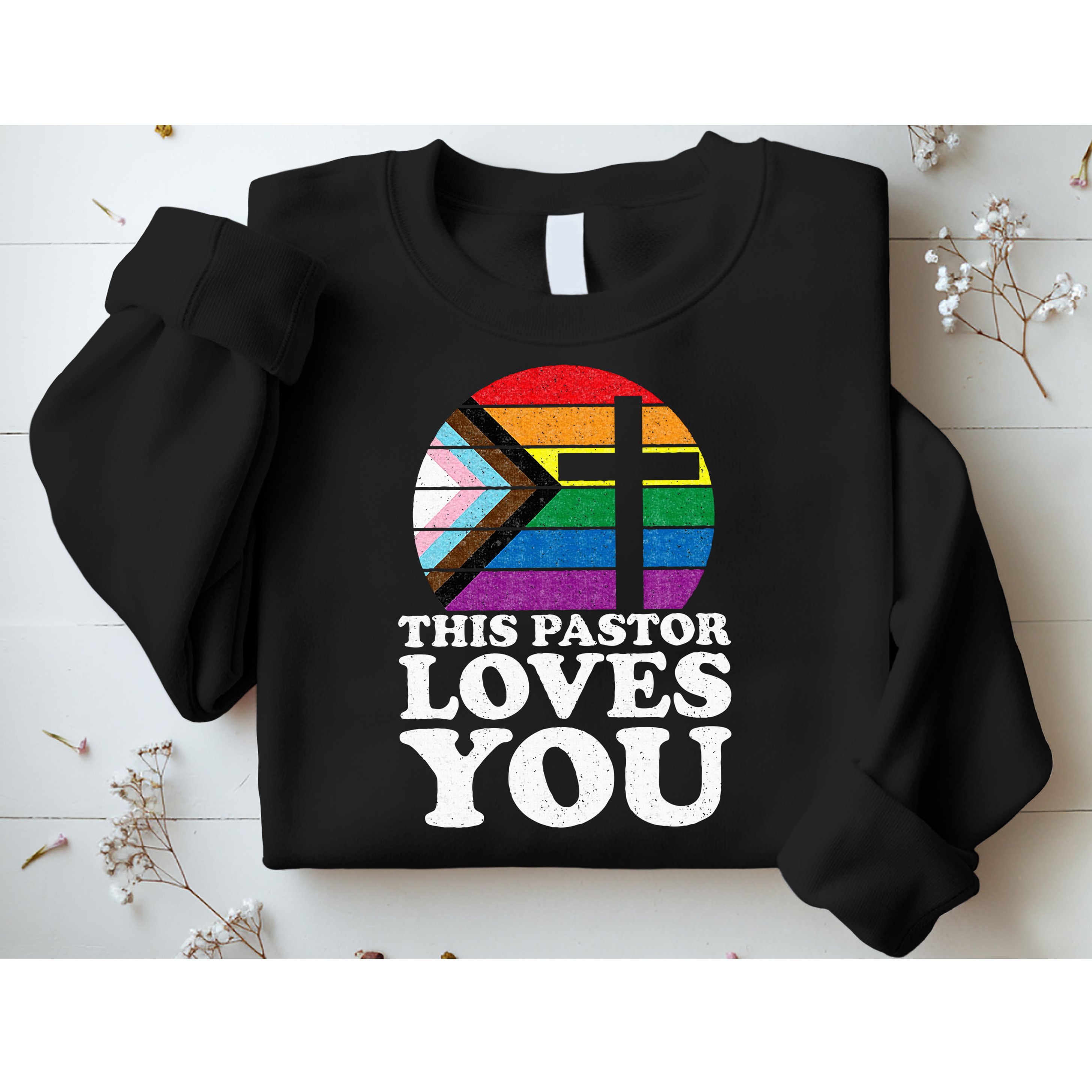 Christian Ally Inclusive Pride Clergy This Pastor Loves You Sweatshirt