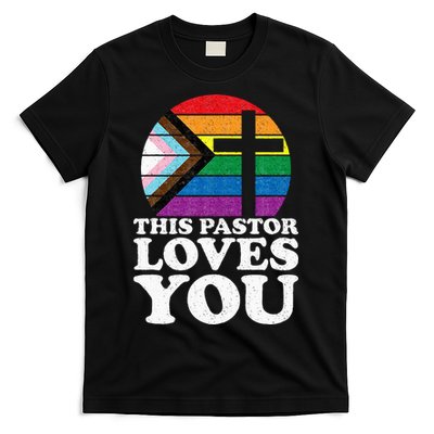 Christian Ally Inclusive Pride Clergy This Pastor Loves You T-Shirt