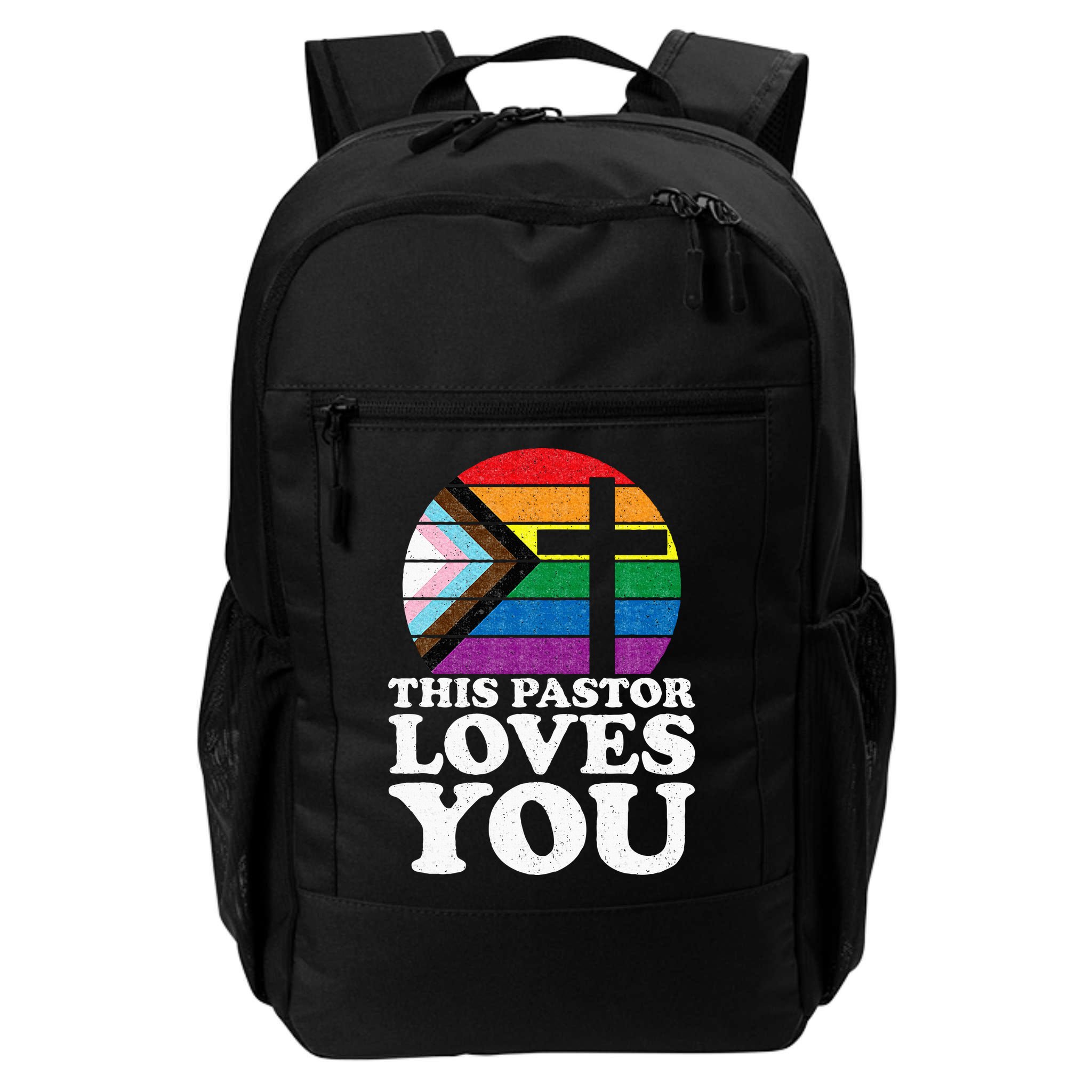 Christian Ally Inclusive Pride Clergy This Pastor Loves You Backpack