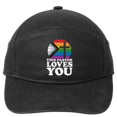 Christian Ally Inclusive Pride Clergy This Pastor Loves You 7-Panel Snapback Hat